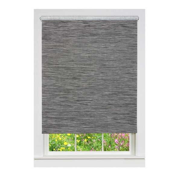 Cordless Privacy Jute Shade - 37x72 - Smoke